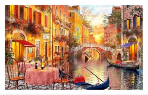 Adults - Dominic Davison - Venetian Sunset Beautiful Plastic Puzzle for Home Decor Zero Dust Easy neonate improve kitchen crude advertise Storage [H2248] Pintoo Jigsaw Puzzles 1000 Piece for 