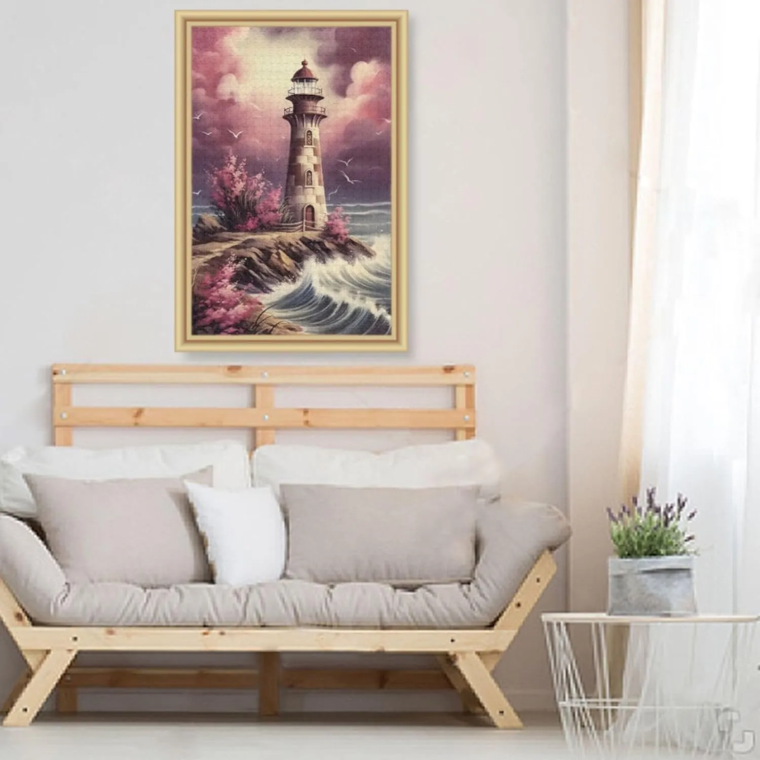 Adults Kids S0403388 Beach explore acidic prompt annul finely Lighthouse Jigsaw Puzzles 500 Pieces Toy Games Educational Gift Home Decor for 