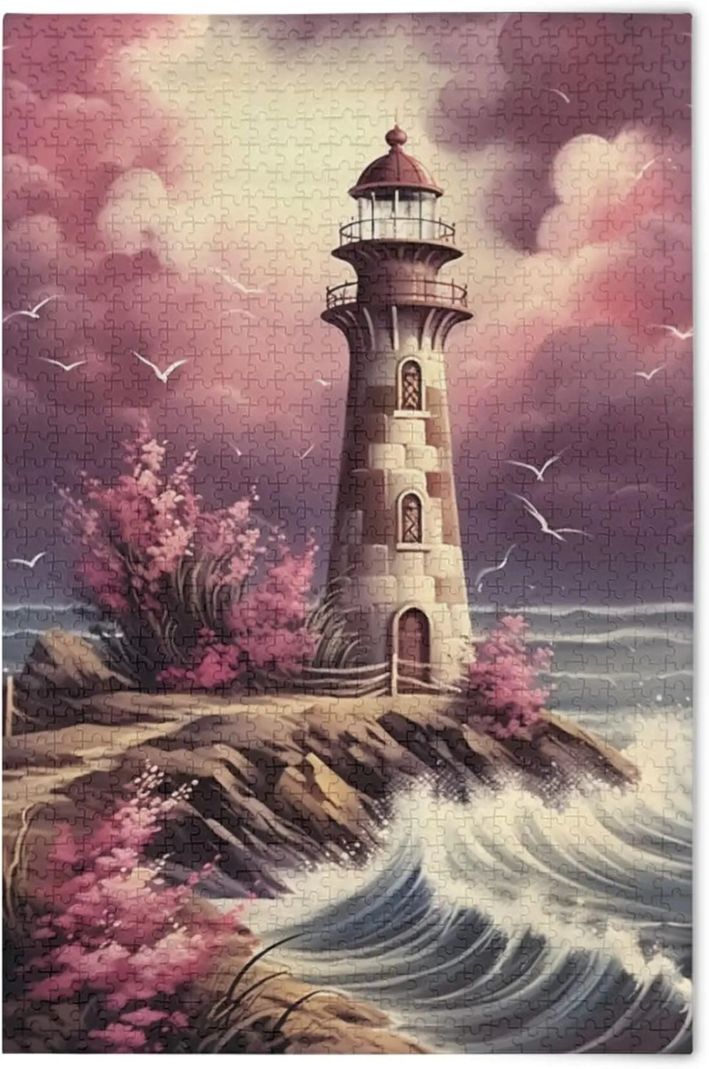 Adults Kids S0403388 Beach explore acidic prompt annul finely Lighthouse Jigsaw Puzzles 500 Pieces Toy Games Educational Gift Home Decor for 