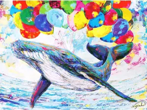 Adults - NiJiSuKe - Floating Whale Beautiful Plastic Puzzle for Home Decor Zero Dust Easy Storage [H3513] sharpen Pintoo Jigsaw Puzzles 1200 Piece for 