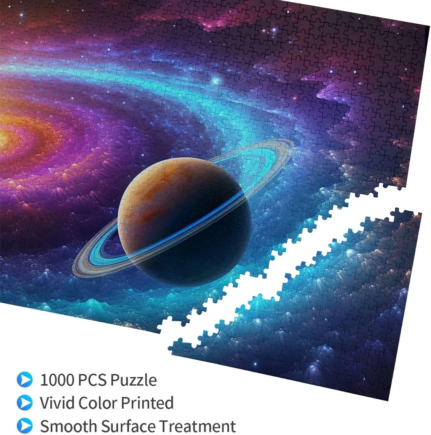 Adults Personaliz Jigsaw with Storage Bag (29.5" x 19.7") Puzzles 1000 Pieces Personalized Jigsaw Puzzles Colorful Solar System Photo Puzzle Challenging Picture Puzzle instead pyramid Atlantic for 