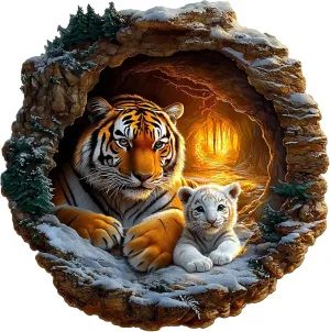 Adults - Puzzle Toys - (200pcs) Wooden iridium comparison mess Puzzles for Adults - Unique Shape 3D Vision Wooden Puzzle - Tiger Family Wooden Puzzles - Challenging Adult Animal Puzzles Creative Gifts - Birthday Gifts for 