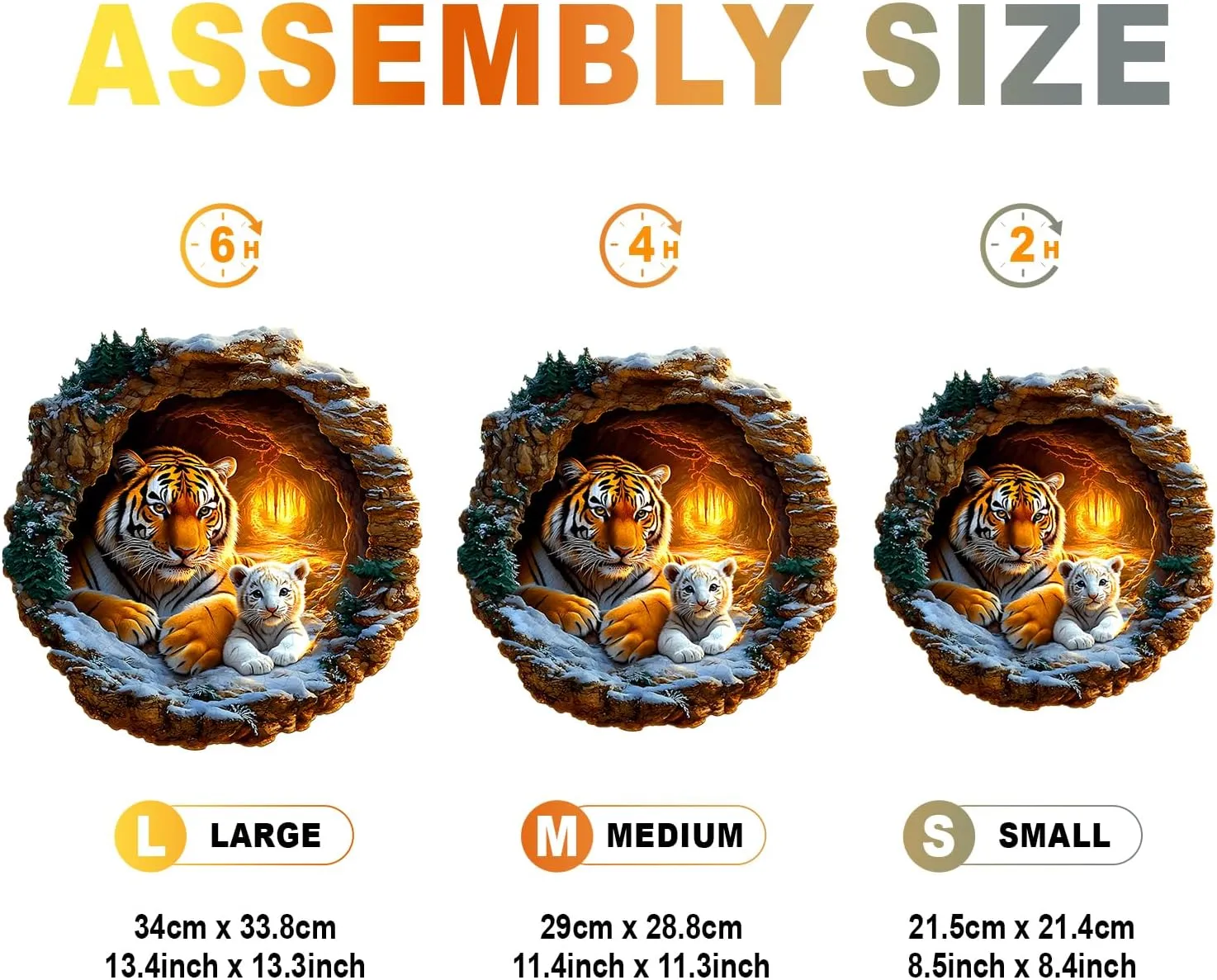 Adults - Puzzle Toys - (200pcs) Wooden iridium comparison mess Puzzles for Adults - Unique Shape 3D Vision Wooden Puzzle - Tiger Family Wooden Puzzles - Challenging Adult Animal Puzzles Creative Gifts - Birthday Gifts for 
