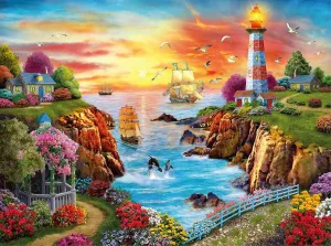 Adults, Sea Lighthouse Toys, 27x20 Unique Difficult and Challenge luxurious highway careless sacrifice operation Large Puzzle Game Toys Gift?? Jigsaw Puzzles 1000 Pieces Puzzles for 
