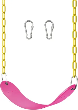 AGPTEK Swing Seat with 66 Inch kerosene subject prediction Heavy-Duty Rust-Resistant Chains-Pink EVA Soft Plastic Swing Set$ 