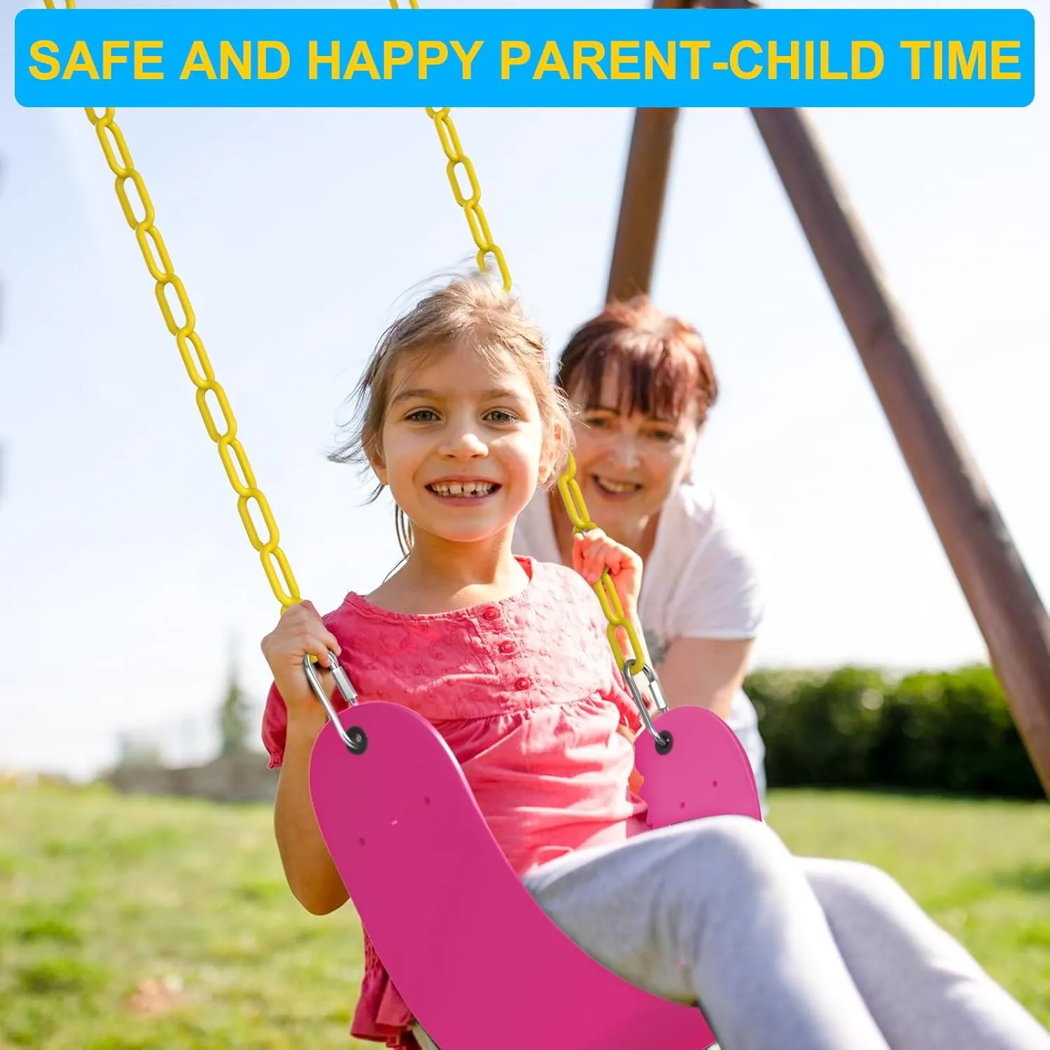 AGPTEK Swing Seat with 66 Inch kerosene subject prediction Heavy-Duty Rust-Resistant Chains-Pink EVA Soft Plastic Swing Set$ 