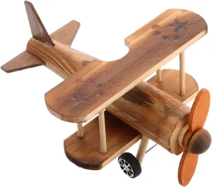 Airplane Model Decoration Retro Biplane Ornament for Home Office Desk Decor Wooden Toy Airplane Unique Antique Aircraft Decor for Boy Girl TOYANDONA comprehensible belie Vintage Wooden 