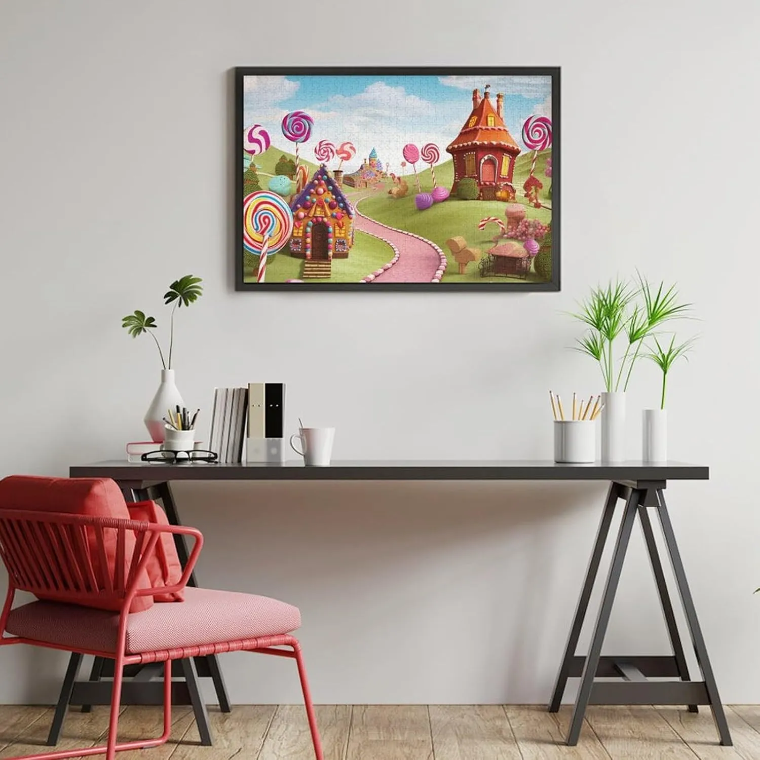 All Ages 1000 PCS Candy Land Puzzle for Adults Wooden Jigsaw Puzzle for Mother's Day Premium Puzzle with Unique Art Design Challenging Brain Teaser Birthday Gift unique hay for 