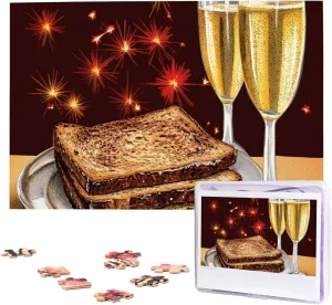amateur for Adults (29.5" x 19.7") Toast to Your Birthday Puzzles 1000 Pieces Wooden Jigsaw Puzzle Personalized Picture Puzzles Family Decoration Photo Puzzle 