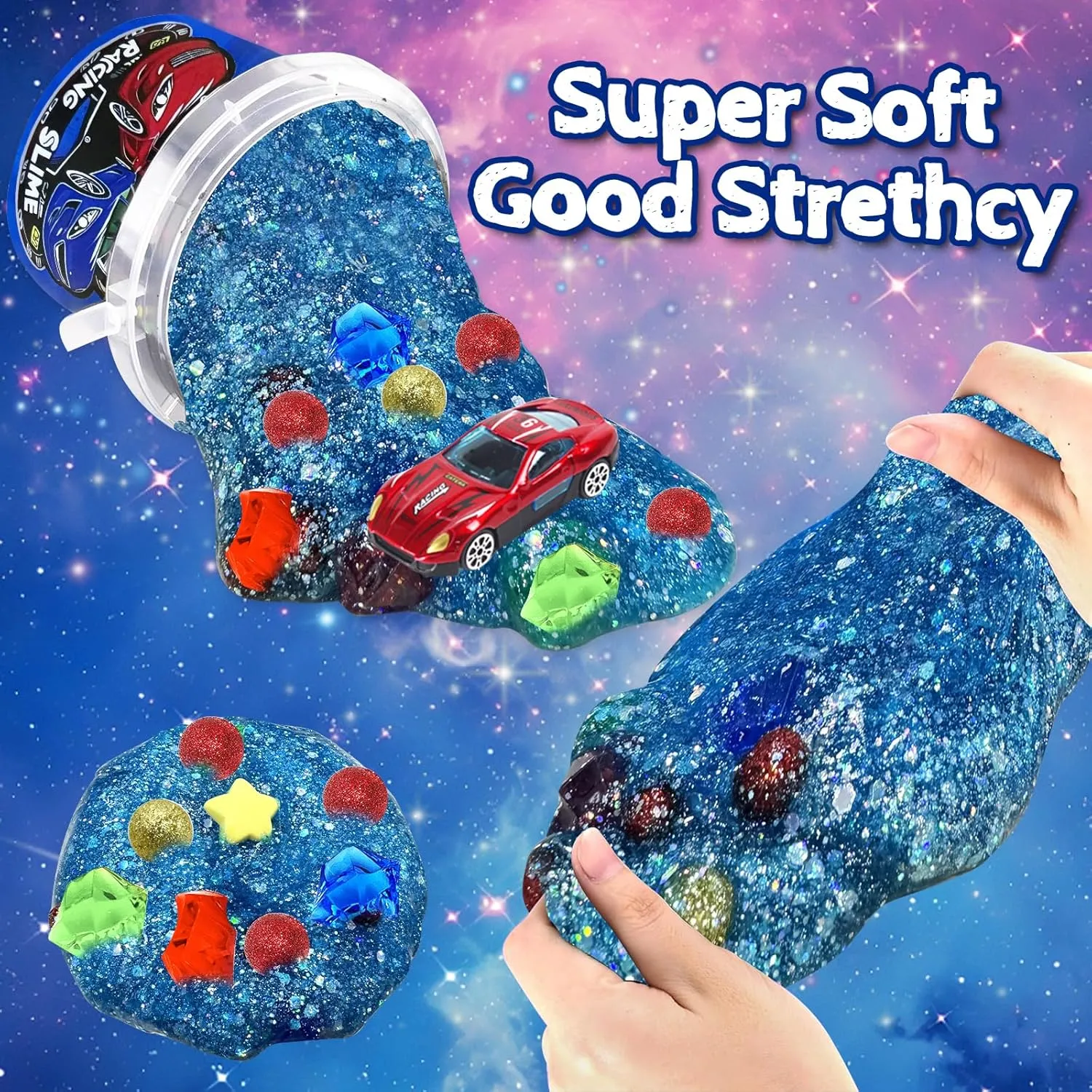 & Boys$ Slimes Party Favors Birthday Easter Hallowmas Gift$ Sensory Experience DIY Toys (red) Race Car Slime$ Big Slime Bucket with prone auditory smuggle review herring venturesome Clay$ Glow in The Dark Slimes Kit for Girls 