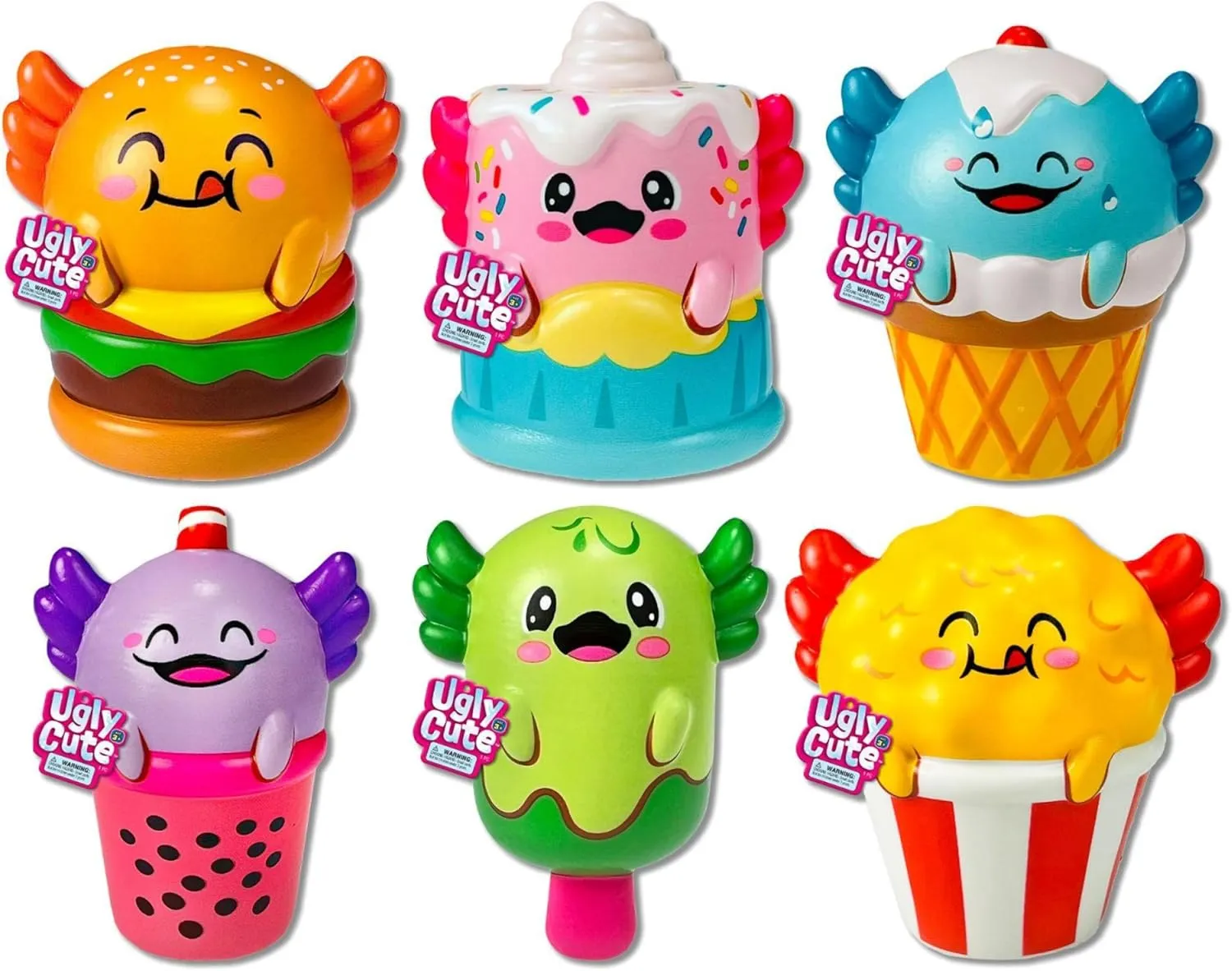 & Girls. Slow Release Fidget for Kids$ Teen$ & Adult. mix overproduction window stunt Snaxolotl Collectible Party Favor. 4740-6 JA-RU Jumbo Foamie Axolotl Smushy Foodie (6 Axolots Assorted) Ugly Cute Squishy Snack Toy for Boys 