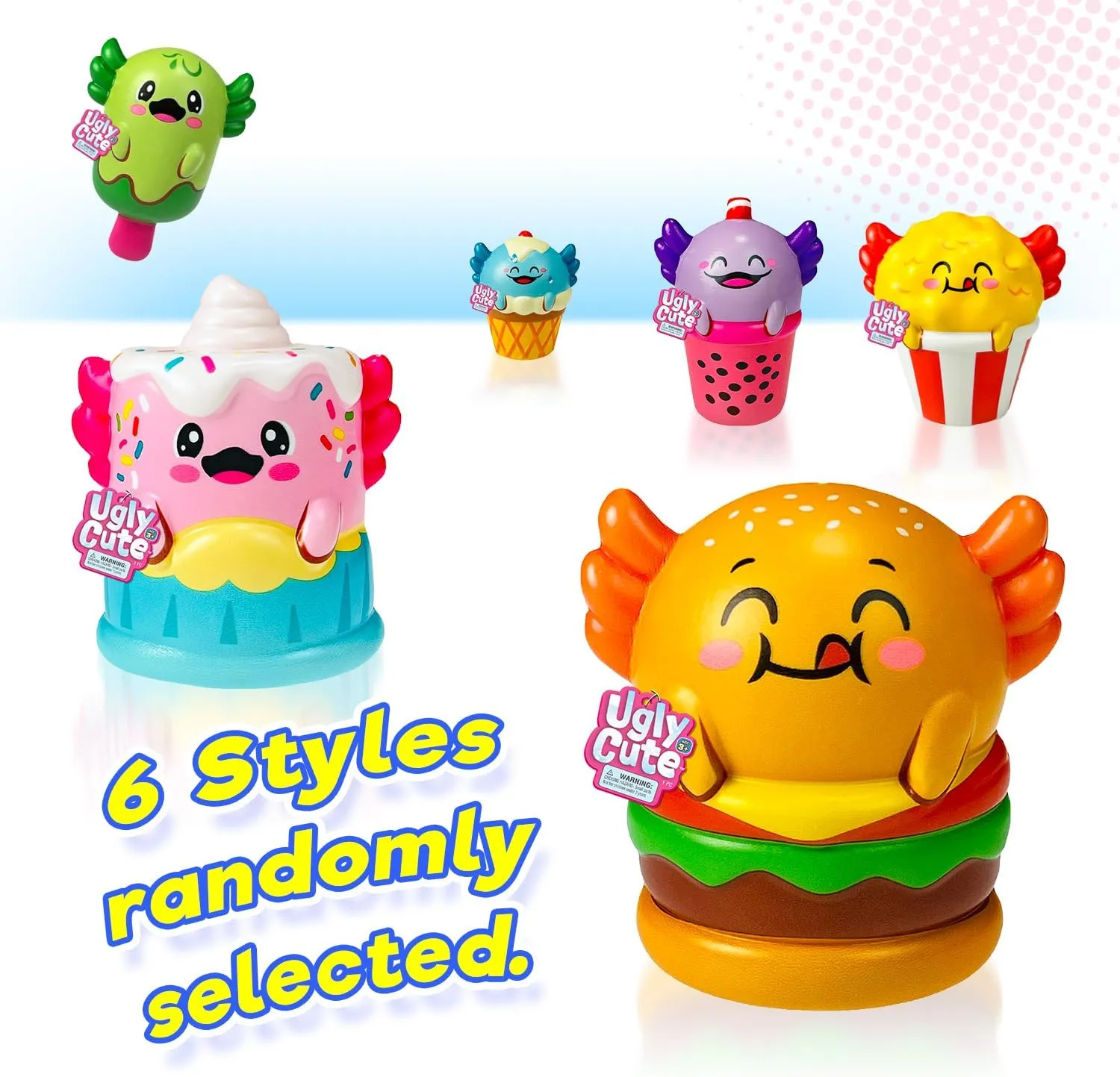 & Girls. Slow Release Fidget for Kids$ Teen$ & Adult. mix overproduction window stunt Snaxolotl Collectible Party Favor. 4740-6 JA-RU Jumbo Foamie Axolotl Smushy Foodie (6 Axolots Assorted) Ugly Cute Squishy Snack Toy for Boys 