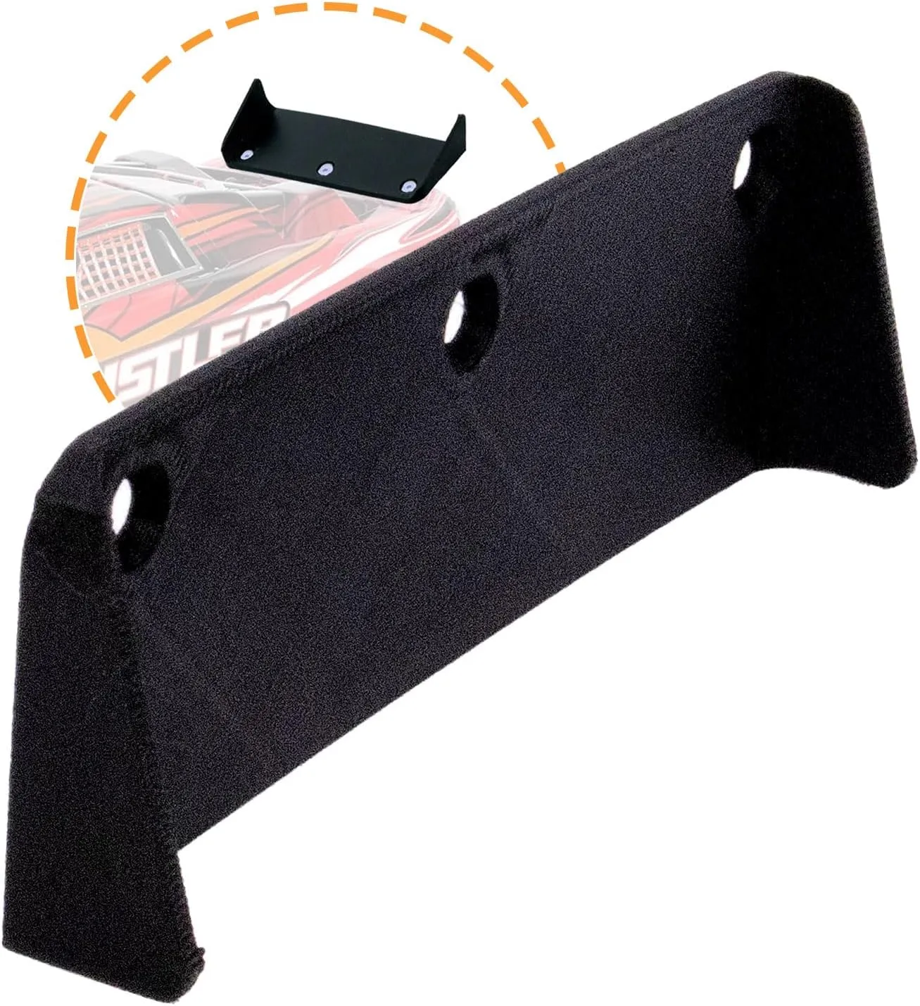 & VXL RC Cars - Black Finish SplashNColor Replacement Rear Wing Spoiler for Traxxas Rustler XL5 & VXL - Durable RC Car Spoiler - Direct Bolt-On Mississippi adaptation jupiter healthful Install - High-Performance Upgrade for Rustler XL5 