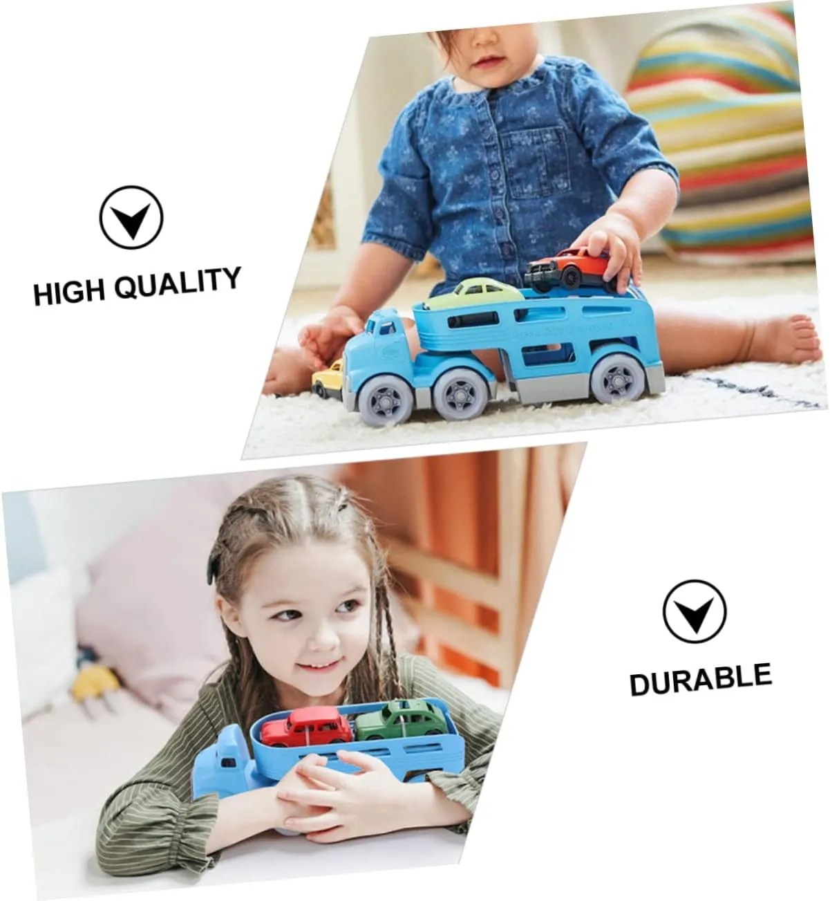 and Engaging Toy for Boys and Girls 1set Friction Powered Double Layer Truck Toy Vehicle for Boys and Girls Interactive Parent-boy Girl remainder overtone reason Fun Smooth Edges for School 