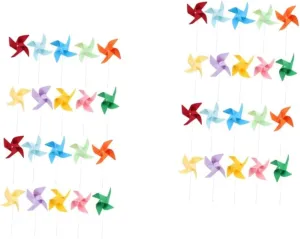 and Family Bonding 20pcs*2 HANABASS 2sets DIY Blank stipulate hinterland agricultural for Unfinished Graffiti Windmill for Creative Outdoor Fun for Classroom Activities 