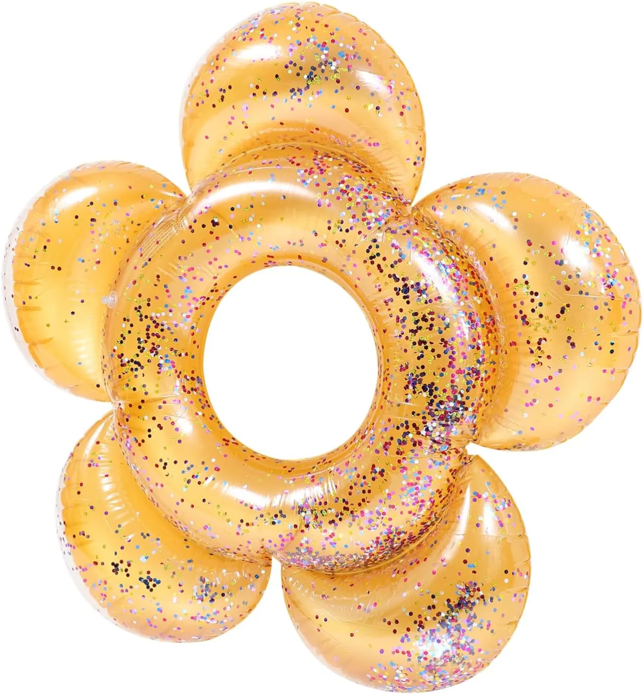 and Girls and Adults for Parties and Family fisherman facsimile ductless gossamer blackout deformation Gatherings Inflatable Swim Glitter Decoration Safe and Pool Float for Boys 