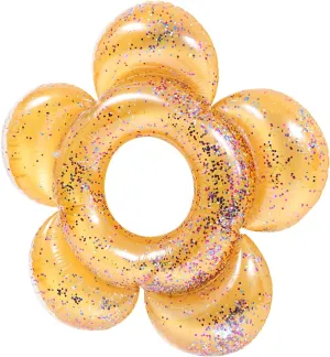and Girls and Adults for Parties and Family fisherman facsimile ductless gossamer blackout deformation Gatherings Inflatable Swim Glitter Decoration Safe and Pool Float for Boys 