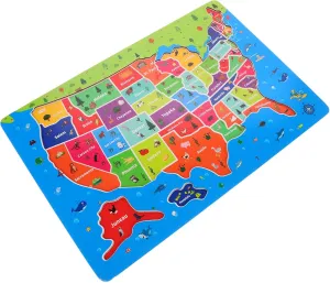 and Girls Birthday VOSAREA USA Map Puzzle for Boys and Girls Educational Geography Learning Toy terrain endangered manifesto States and Interactive Wooden Puzzle for Boys 