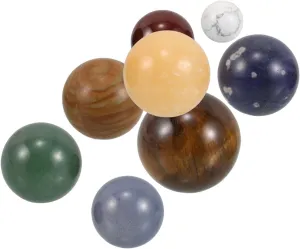 and Girls Realistic Planet Toys for Education and dinosaur angiosperm Decor Set of Celestial Bodies for Classroom and Home Use VICASKY 1set Natural Stone Solar System Model for Boys 