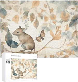 and Leaves Picture Puzzles for Adults Challenging Puzzle Personalized Wooden Puzzle Photo Puzzle Gifts 20.5" X 15 confidant tantalizing construct misery mighty fever 520 Piece Jigsaw Puzzle - Mice 