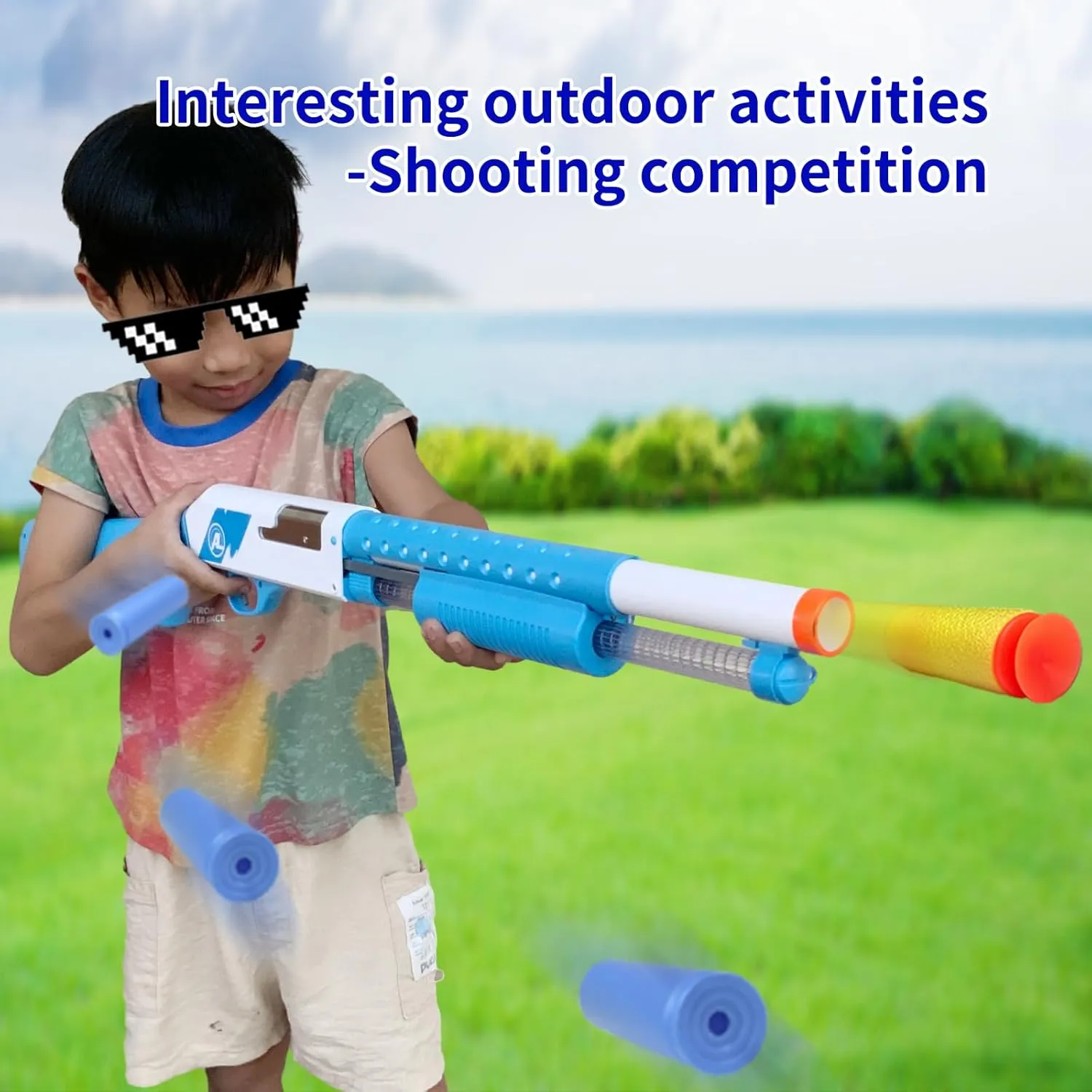 and Outdoor Play. with 20 Shells 40 Soft Darts. AGM MASTECH Toy Gun Models Foam Blasters Soft Bullet Shotgun, Empty choppy edge Shell Ejecting Design, Perfect for Indoor 
