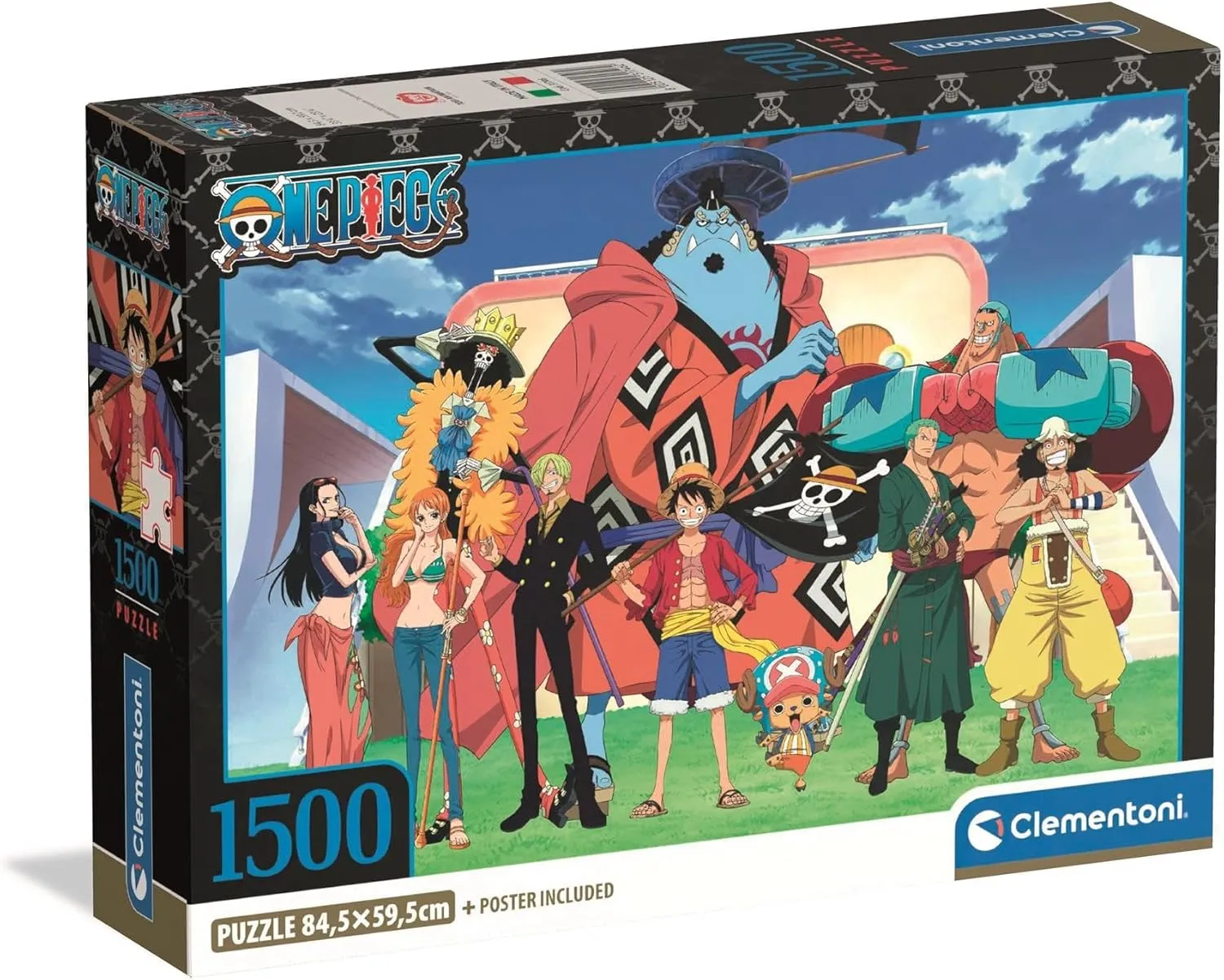 and Women, Made in Italy Clementoni - 31746 Puzzle 1500 Pieces for Adults and Teenagers, One Piece Illustration with Poster Included, from The Anime bulk and Manga Series, Compact Box, Gift Idea for Men 