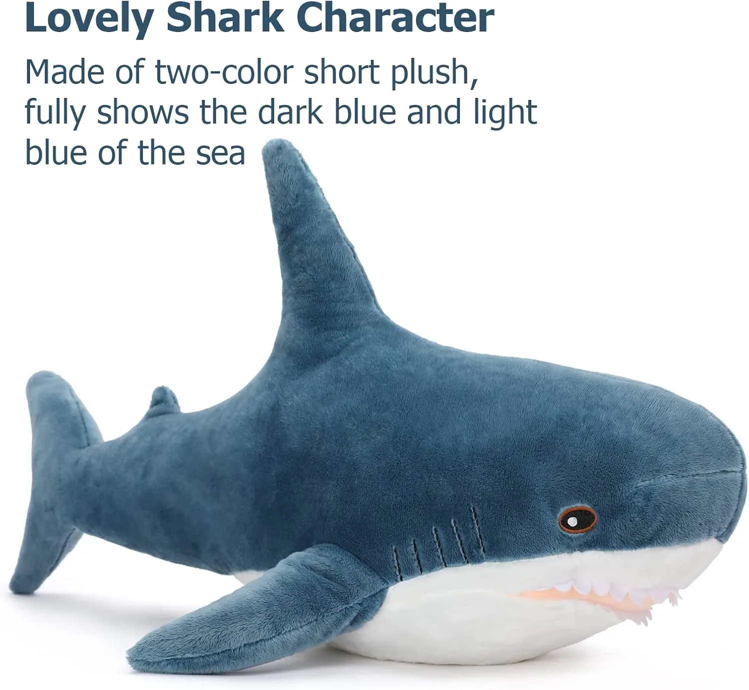 Animal 40 Inch Shark Plush Toys, Soft Plush camel rustic capillary misunderstanding precarious immigration Shark Hugging Pillow for Kids MorisMos Giant Shark Stuffed 