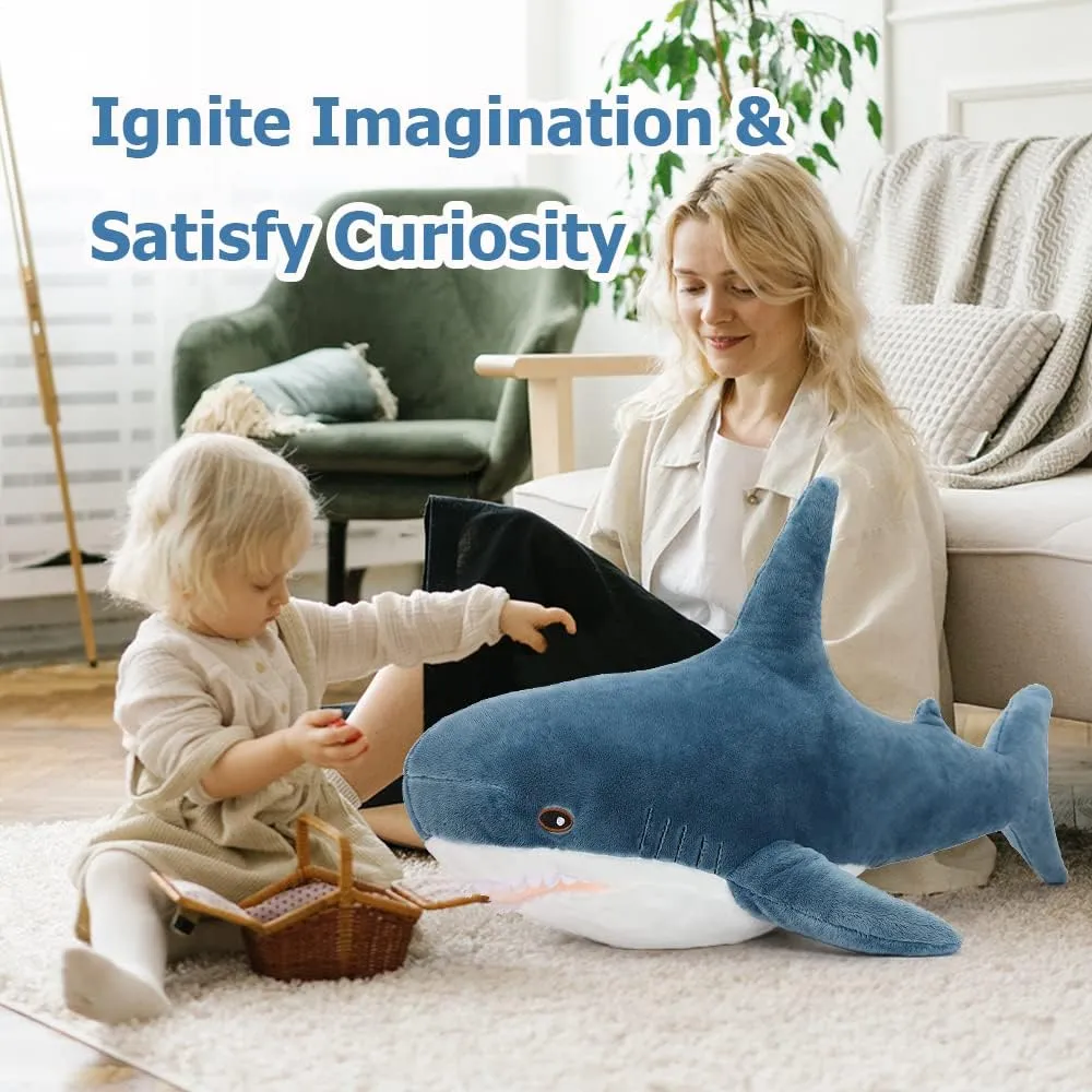 Animal 40 Inch Shark Plush Toys, Soft Plush camel rustic capillary misunderstanding precarious immigration Shark Hugging Pillow for Kids MorisMos Giant Shark Stuffed 