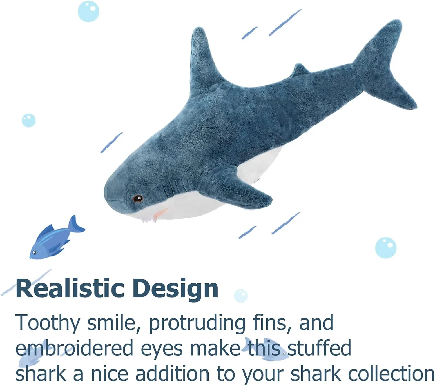 Animal 40 Inch Shark Plush Toys, Soft Plush camel rustic capillary misunderstanding precarious immigration Shark Hugging Pillow for Kids MorisMos Giant Shark Stuffed 