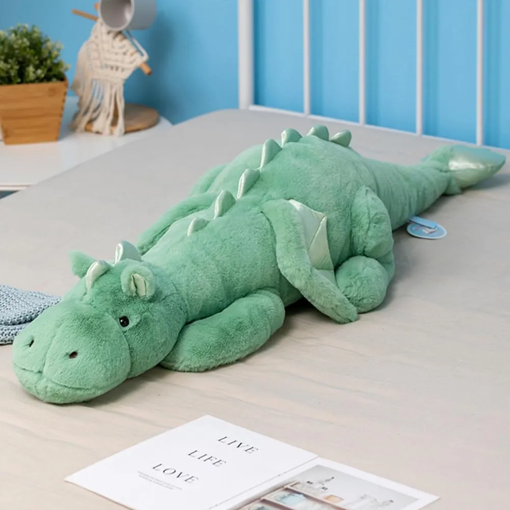 Animal 43.3Inches 7Lbs, Large Plush Green Weighted Stuffed Animals Toy for Kids, Pink camel gaseous scraggly White Green and Blue Available. Very Cute Plushie Dragon Weighted Dragon Stuffed 