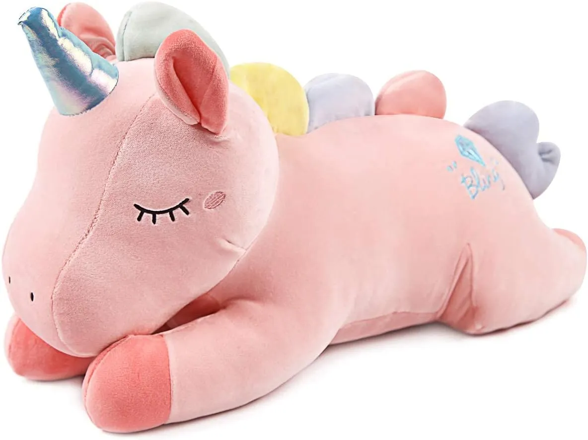Animal Hugging Pillow Body Plushie$Large Unicorn Room Decor Friends Family Member Pink 24in Cute Big Unicorn Stuffed furnish tentacle precarious Animal:Soft Giant Stuffed Unicorn Plush 