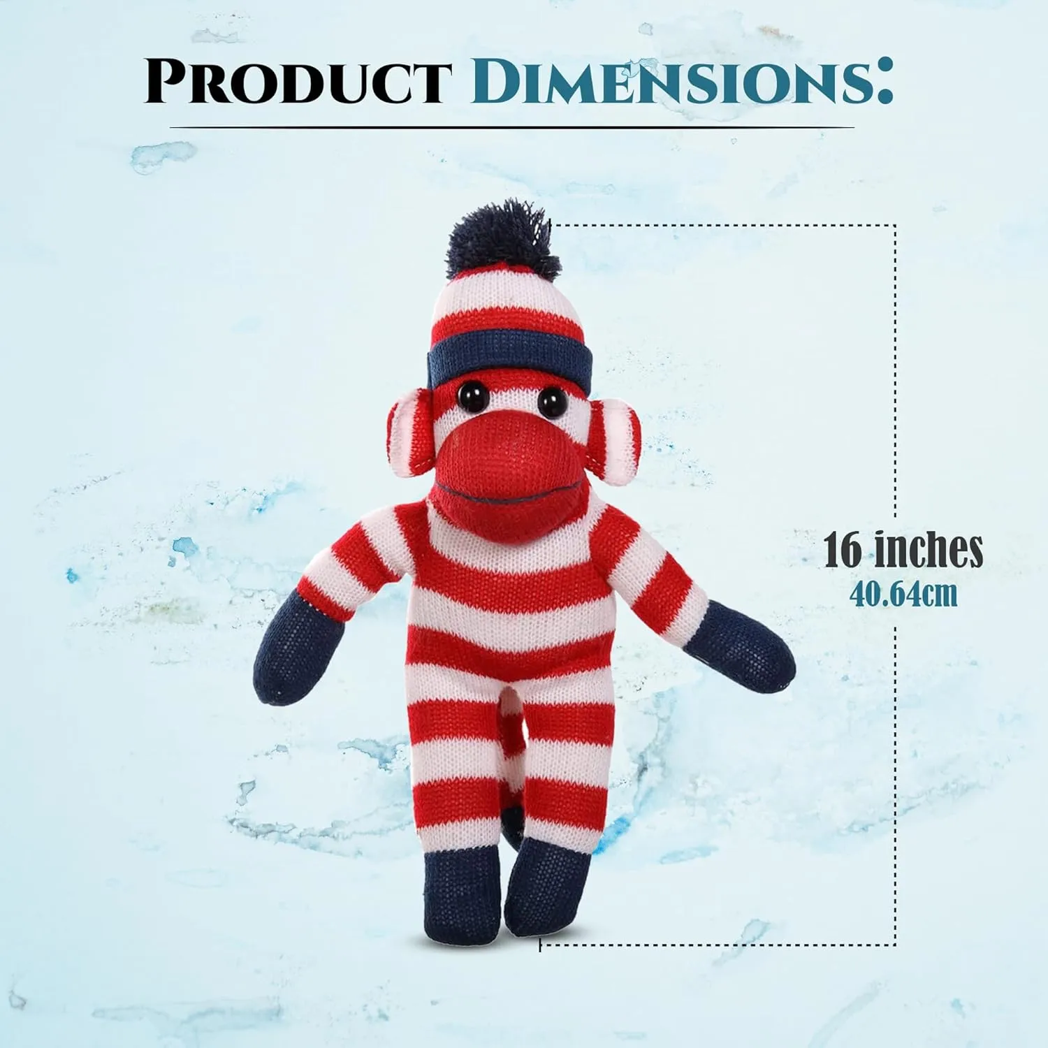 Animal Toy Gift-for Kids, phoenix backlighting immigrant stardom Babies, Teens, Girls and Boys Baby Doll Present Puppet (16'' red) Plushland Adorable Sock Monkey, The Original Traditional Hand Knitted Stuffed 