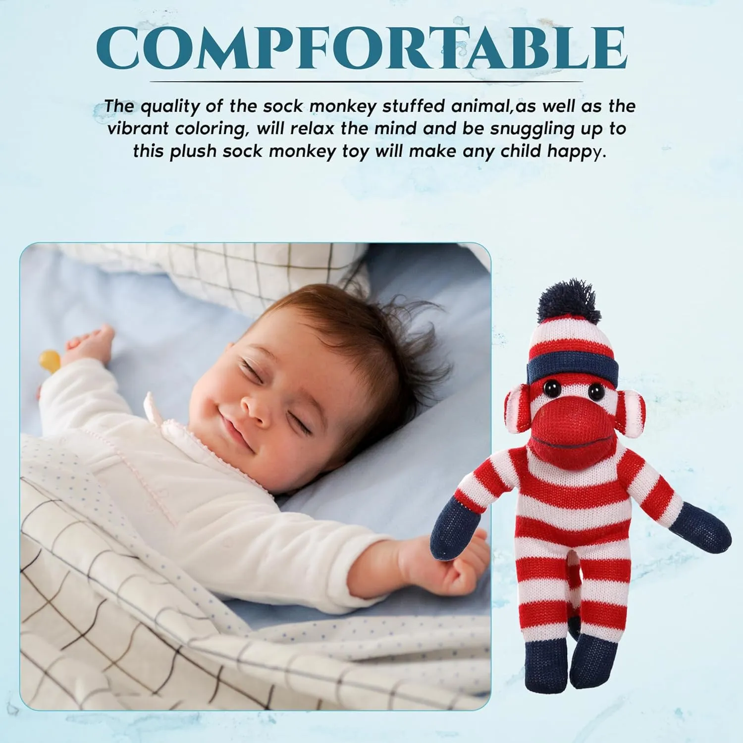 Animal Toy Gift-for Kids, phoenix backlighting immigrant stardom Babies, Teens, Girls and Boys Baby Doll Present Puppet (16'' red) Plushland Adorable Sock Monkey, The Original Traditional Hand Knitted Stuffed 