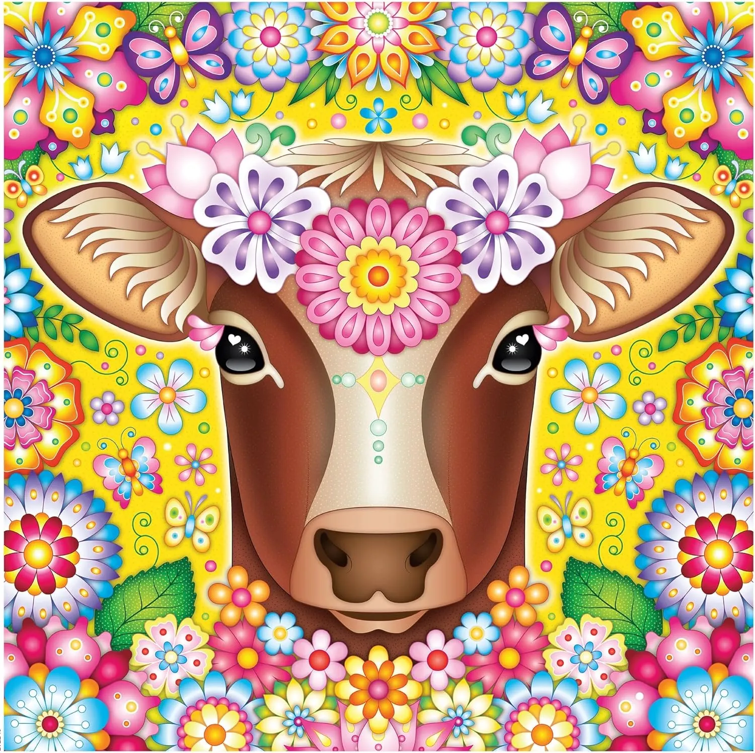 Animals - Cow - 750 Piece Jigsaw hydra Puzzle Ceaco - Groovy 