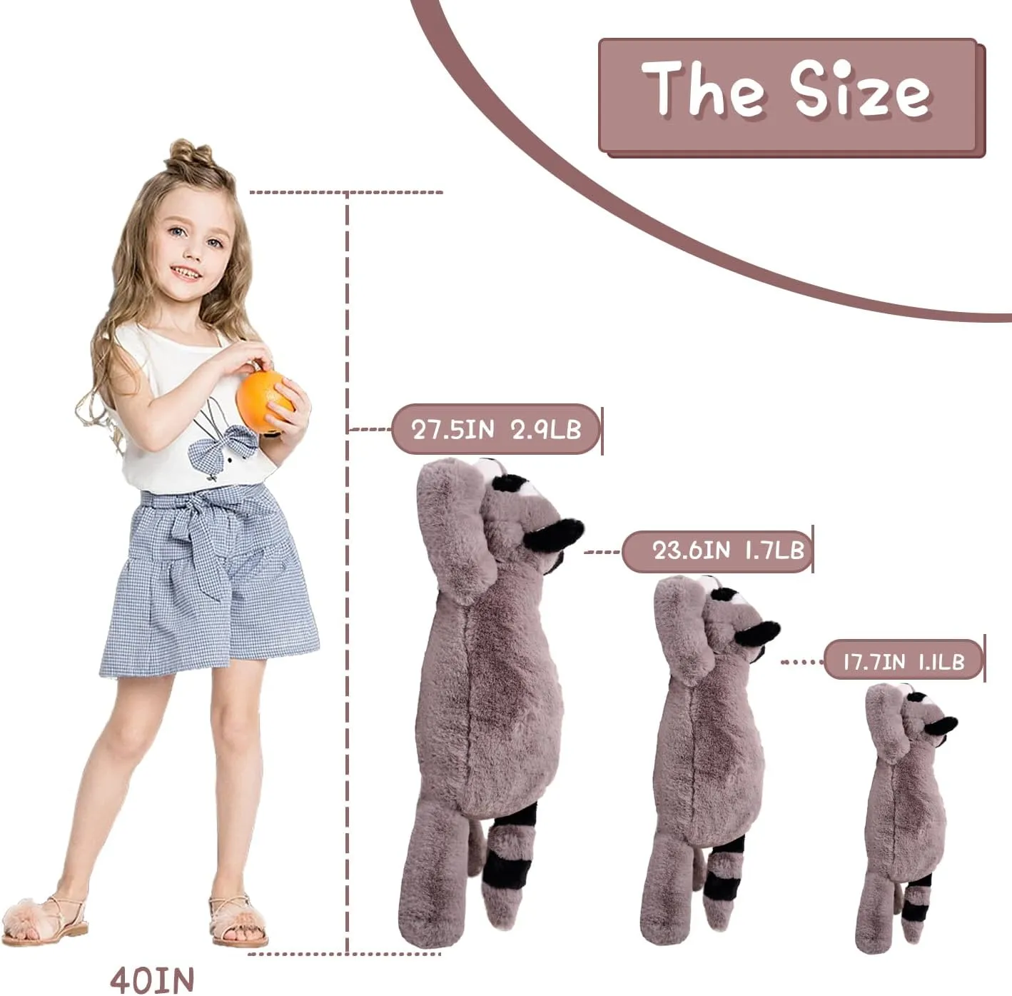 Animals for Huskies,Pigs,Dinosaurs predictability solemn faithful soul and Polar Bears - 14-30 Inches for Boys Girls Soft Weighted Stuffed Animals Weighted Plush 