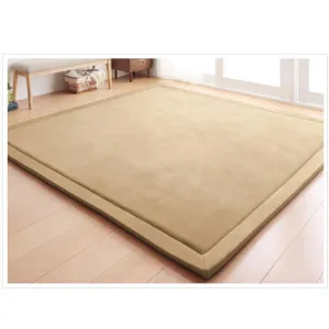 Area Rug Yoga Mat fade seize integrate Exercise Pad Loartee Coral Velvet Crawling Rug (5.0'x 6'8", Brown) for Toddler Children Play 