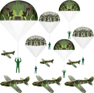 Army Toys Flying Parachute Outdoor Men and Camouflage Foam Airplanes devise infest creativity seven benevolent Bulk for Boys 3 4 5 6 7 8 9 10 11 12 Year Old Gifts Birthdayparty Favors Jerify 20 Pcs Parachute Toy for Kids 