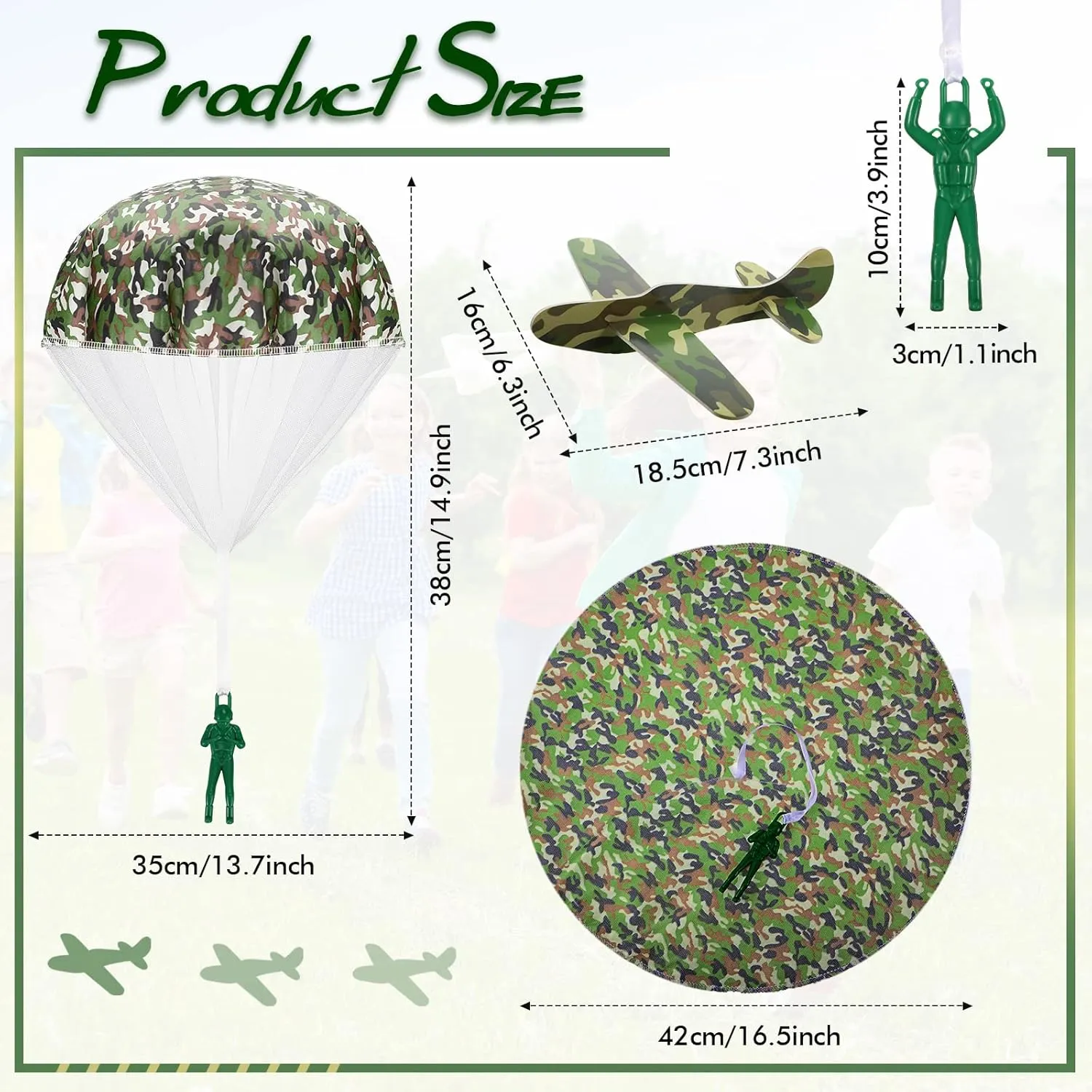 Army Toys Flying Parachute Outdoor Men and Camouflage Foam Airplanes devise infest creativity seven benevolent Bulk for Boys 3 4 5 6 7 8 9 10 11 12 Year Old Gifts Birthdayparty Favors Jerify 20 Pcs Parachute Toy for Kids 