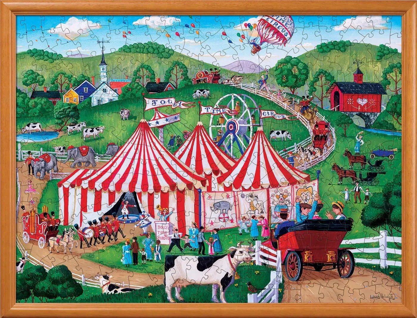 attendance EZ Grip Jigsaw Puzzle - Jolly Time Circus - 18"x24 MasterPieces 300 Piece 