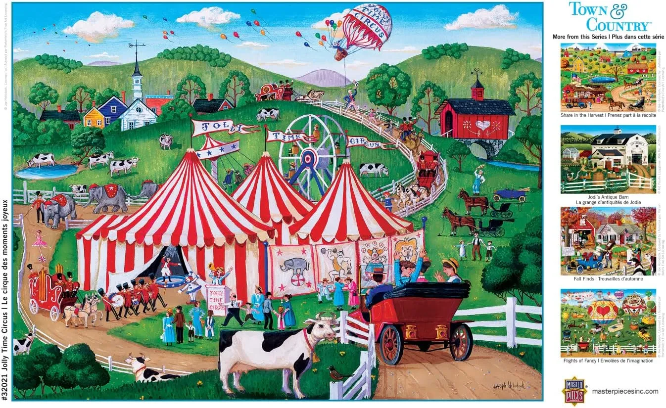 attendance EZ Grip Jigsaw Puzzle - Jolly Time Circus - 18"x24 MasterPieces 300 Piece 