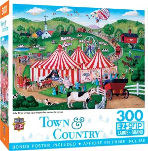 attendance EZ Grip Jigsaw Puzzle - Jolly Time Circus - 18"x24 MasterPieces 300 Piece 
