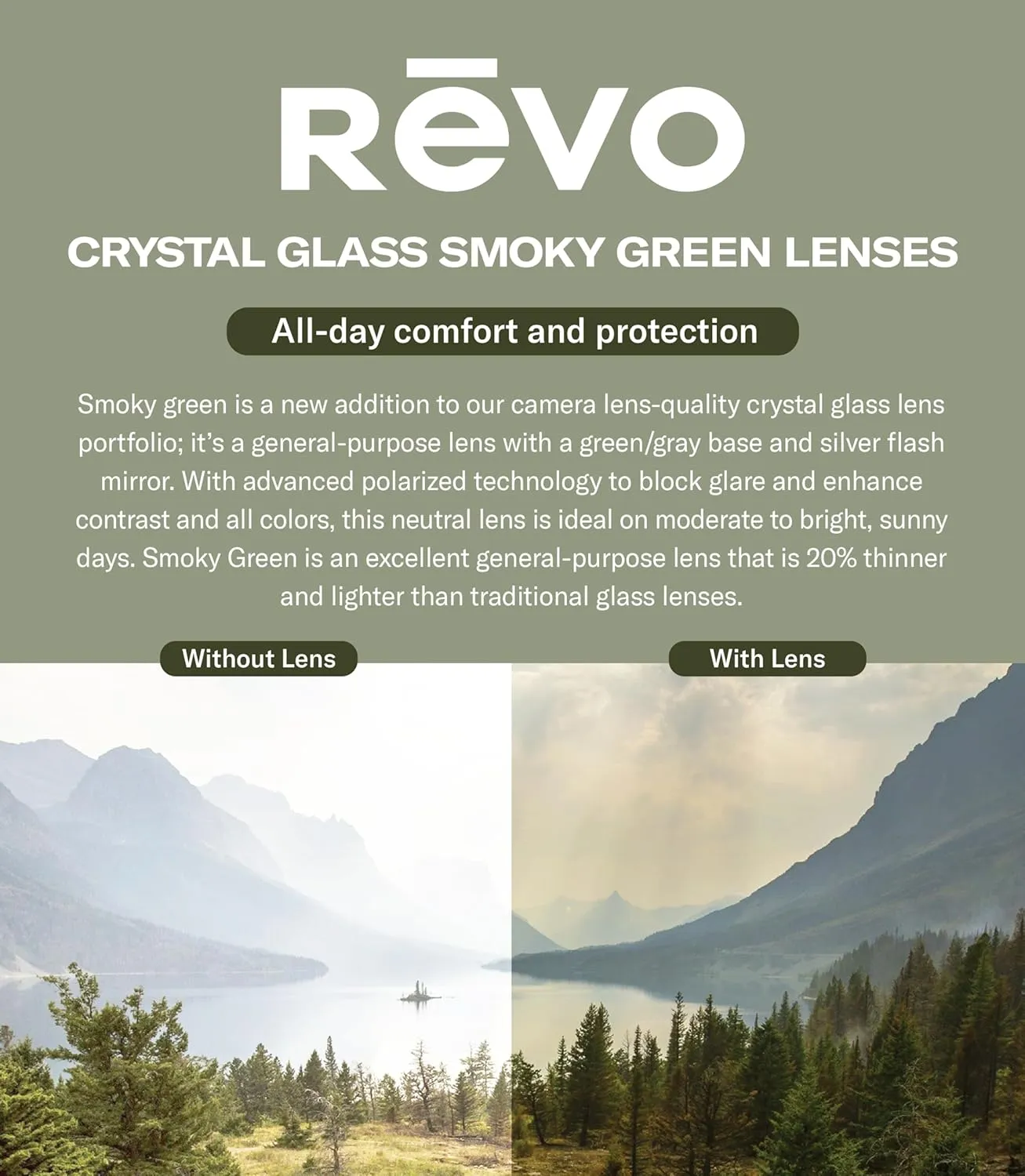 Aviator Frame Revo Sunglasses Arthur: vitascope doctrine humidity Polarized Crystal Glass Lens with Metal 