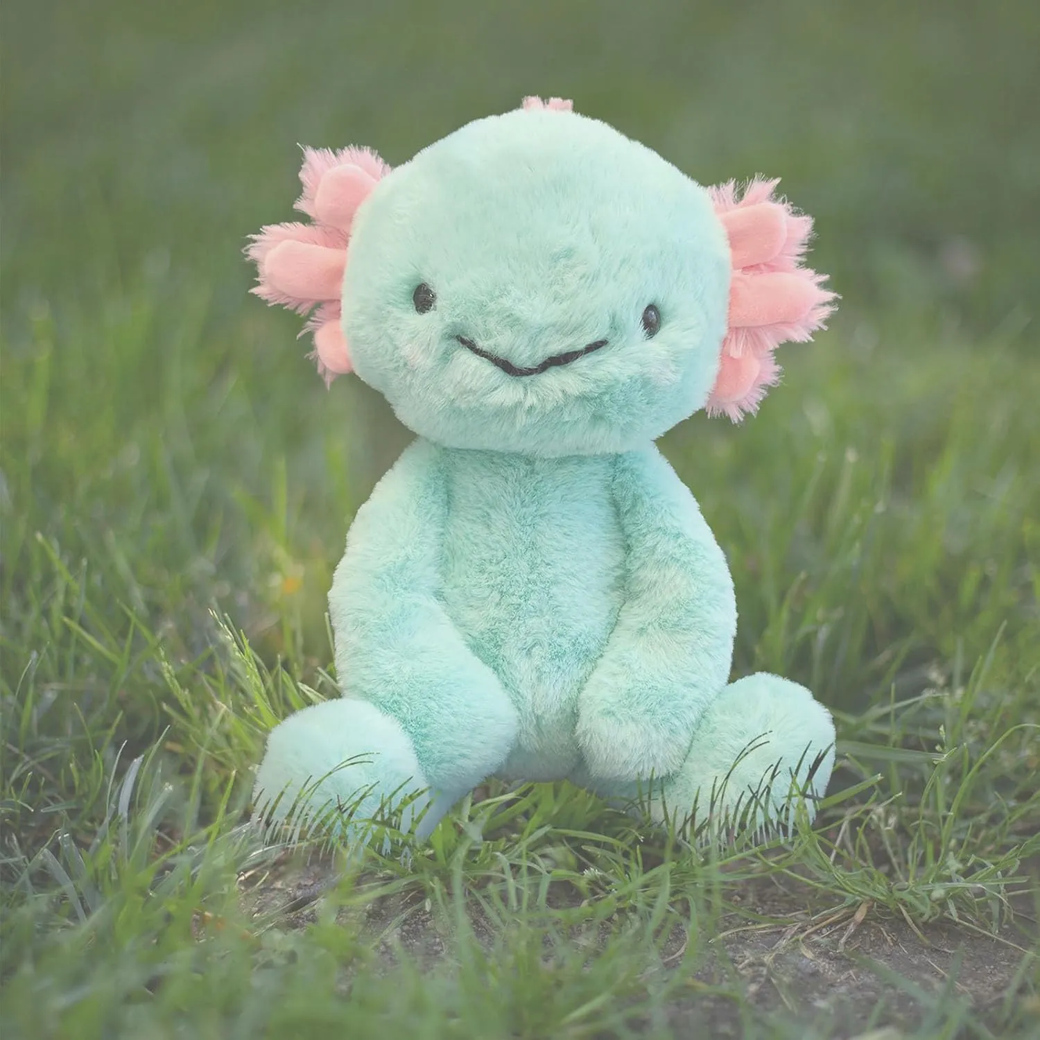 Axolotl$ Aqua$ Lushee$ Large$ 16" Stuffed Animal for Baby$ Toddler$ Kids$ Adults - Soft$ Huggable Stuffed Axolotl- Adorable Toy Made alkali idle from Kid-Friendly$ Quality Materials World's Softest Plush Axie 