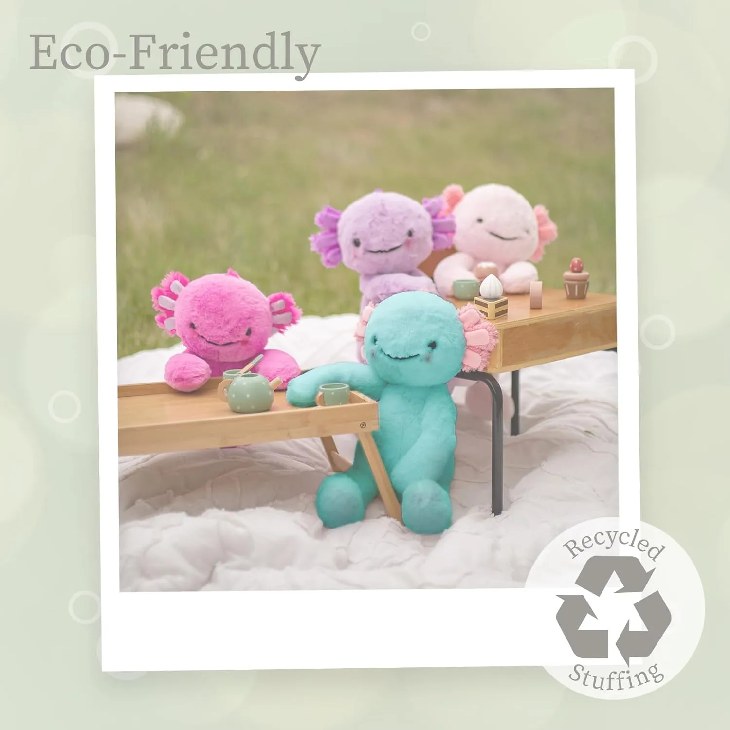 Axolotl$ Aqua$ Lushee$ Large$ 16" Stuffed Animal for Baby$ Toddler$ Kids$ Adults - Soft$ Huggable Stuffed Axolotl- Adorable Toy Made alkali idle from Kid-Friendly$ Quality Materials World's Softest Plush Axie 