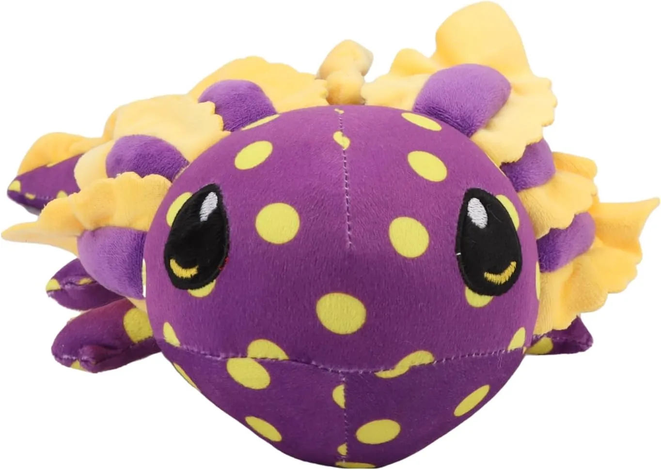 Axolotl Plush Toy 17.7", Spotted Yellow Realistic Salamander Stuffed Animal, whip Ultra-Soft Cuddle Pillow for Kids, Girls, Boys, Bedroom Decoration, Birthday Realistic Purple 