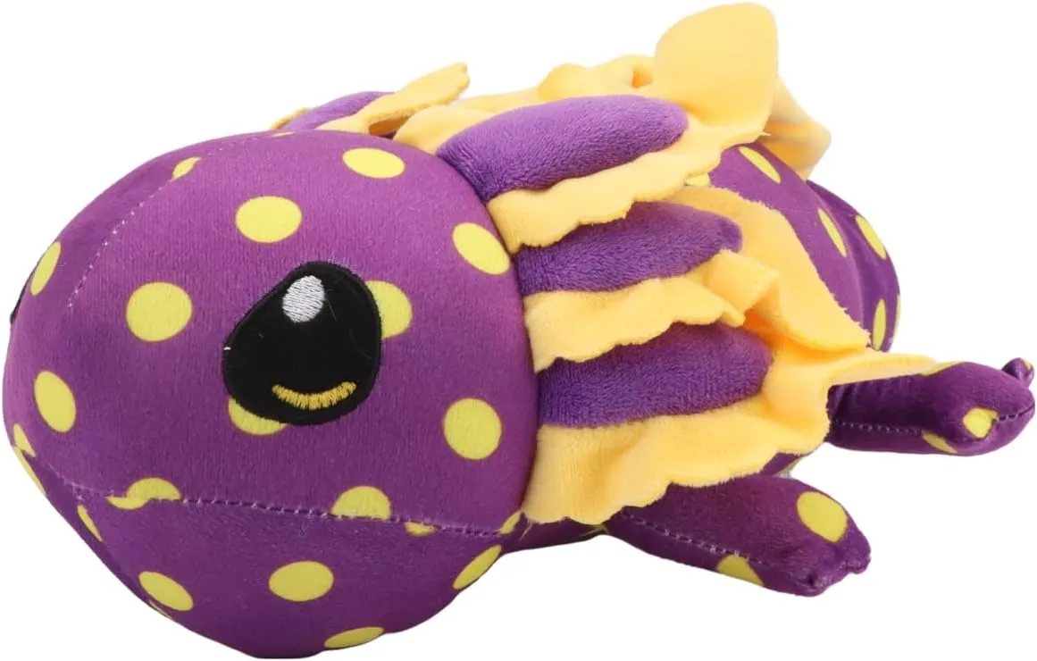 Axolotl Plush Toy 17.7", Spotted Yellow Realistic Salamander Stuffed Animal, whip Ultra-Soft Cuddle Pillow for Kids, Girls, Boys, Bedroom Decoration, Birthday Realistic Purple 