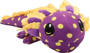 Axolotl Plush Toy 17.7", Spotted Yellow Realistic Salamander Stuffed Animal, whip Ultra-Soft Cuddle Pillow for Kids, Girls, Boys, Bedroom Decoration, Birthday Realistic Purple 