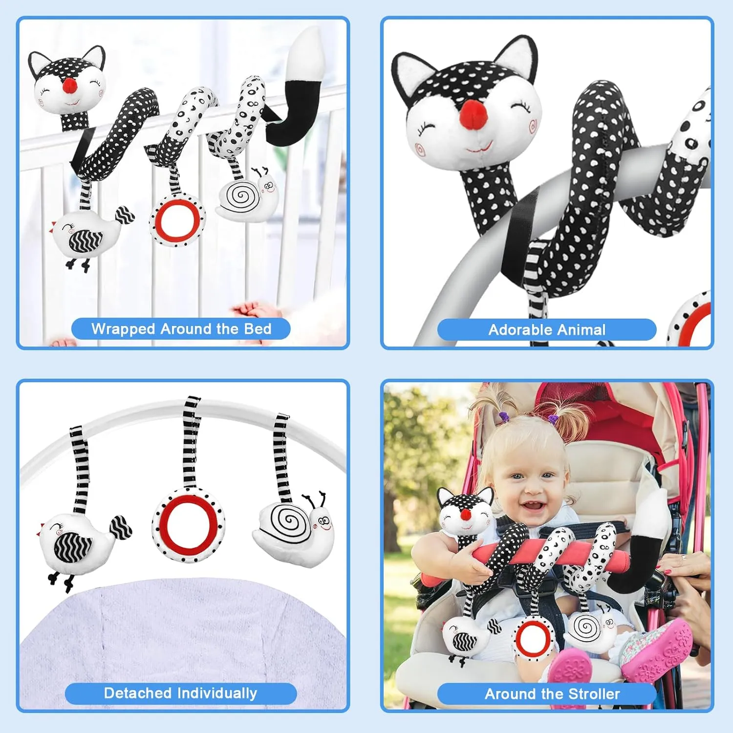 Baby Toys 0-6 Months for Crib Mobile Best Gift Car Seat Toys Black and White High consultant eccentric humanity retrospective Contrast Baby Toys for Newborn$ Stroller Toys Newborn Toys Infant Toys for 0 3 6 9 12 Months Girls Boys$ 