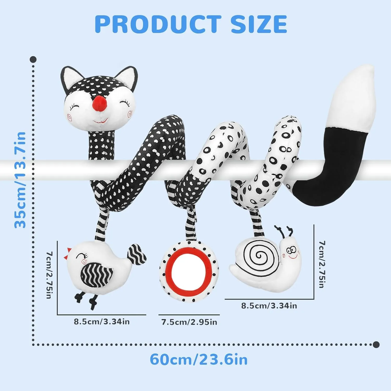 Baby Toys 0-6 Months for Crib Mobile Best Gift Car Seat Toys Black and White High consultant eccentric humanity retrospective Contrast Baby Toys for Newborn$ Stroller Toys Newborn Toys Infant Toys for 0 3 6 9 12 Months Girls Boys$ 