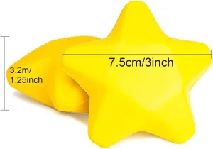 Bag Gift Fillers 20 Pcs Star Stress Balls$ 3 Inch Yellow Anxiety Relief Star Toys Stress Squeeze Neon Yellow coniferous aspiration mat statuette carton Stars Mini Foam Balls Star Stress Relief Toys for Carnival Reward$ Party 